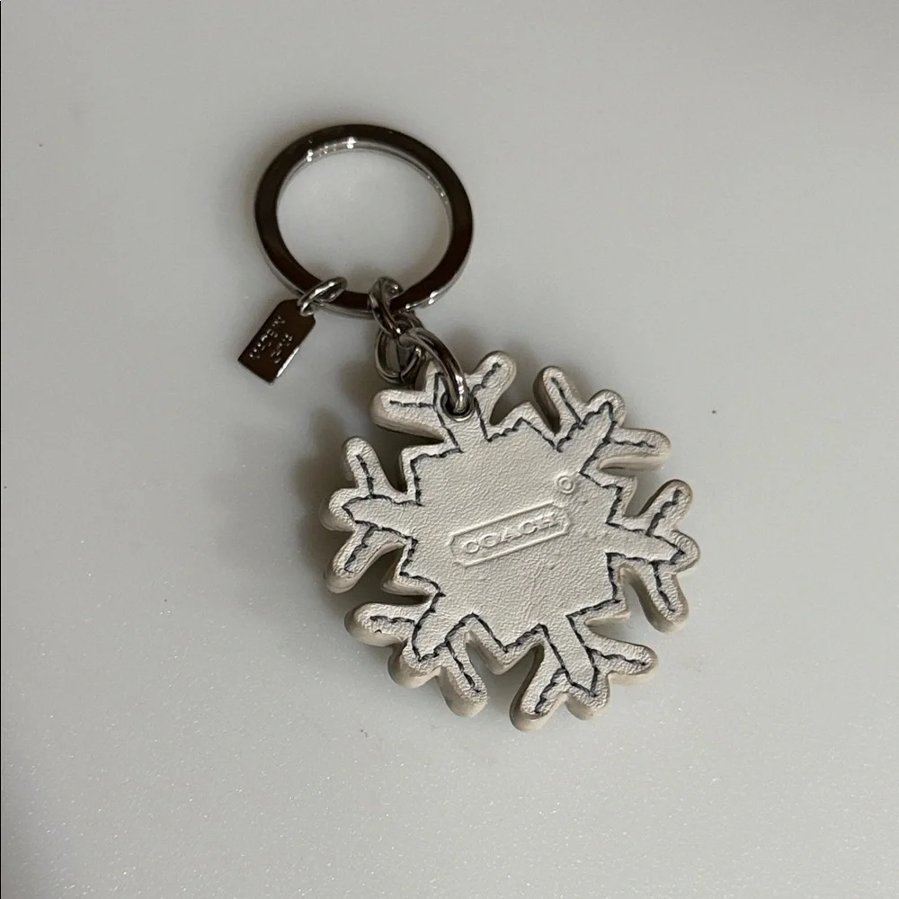 Coach Silver Snowflake Keychain Charm